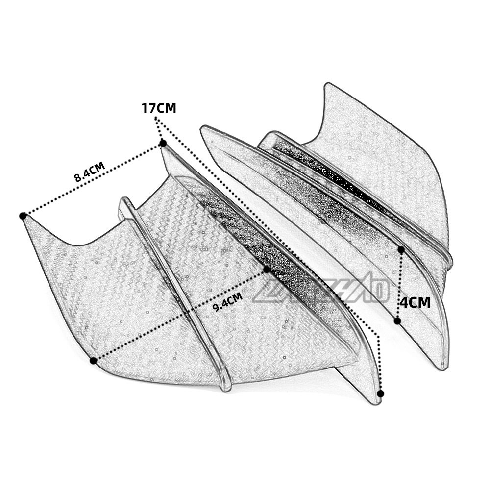 Tấm Chắn Gió Phía Trước Và Sau Chuyên Dụng Cho Xe Mô Tô YAMAHA R15M R15v4 R15v3