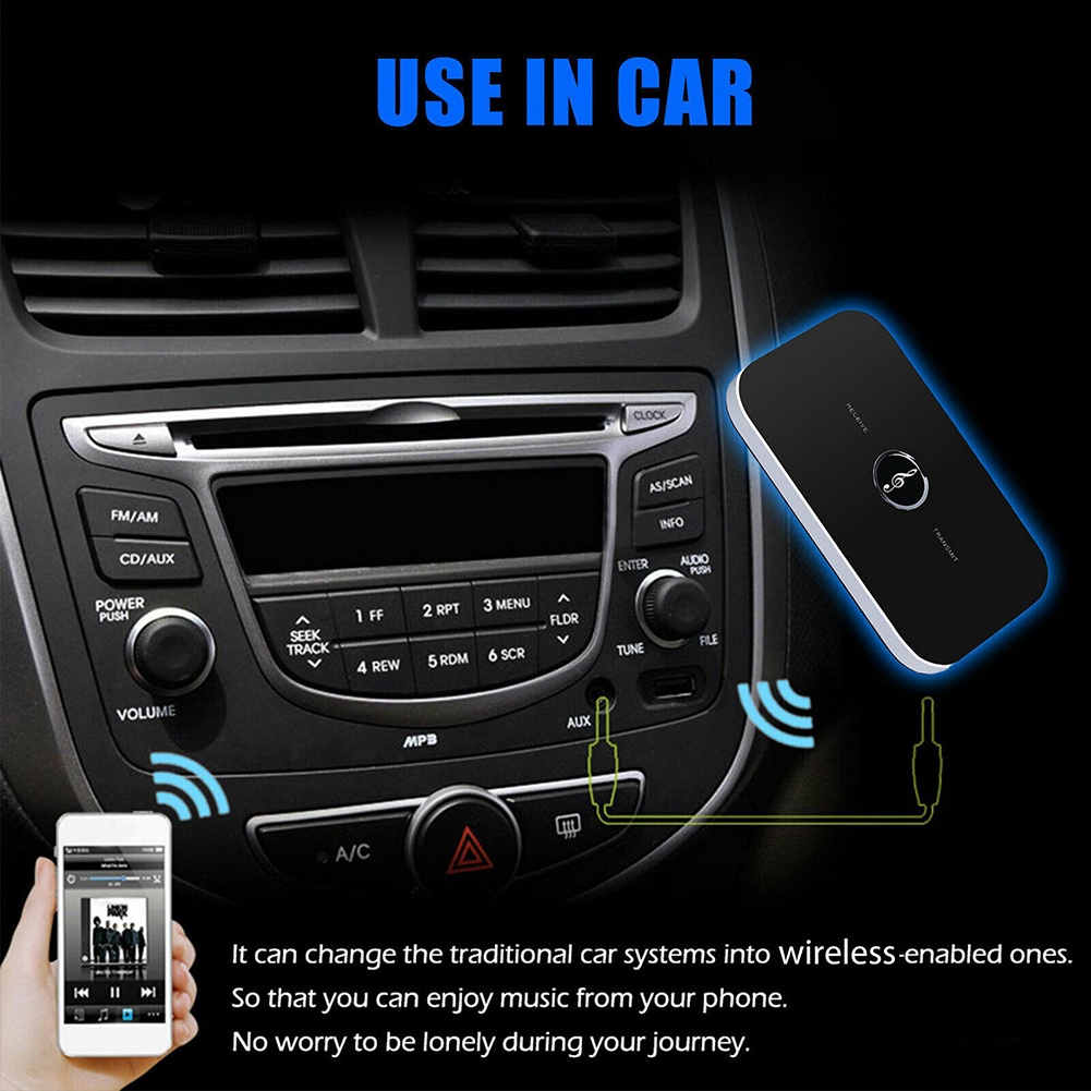 Usb Nhận Tín Hiệu Âm Thanh Bluetooth 5.0 RCA Jack 3.5mm Cho Xe Hơi