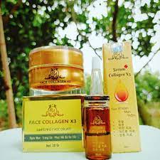 Combo Kem Face Đông Anh Collagen X3 và Serum Căng Bóng Da Collagen X3 chính hãng