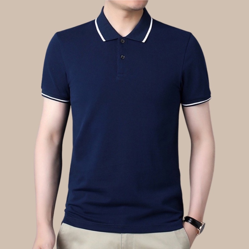 Áo Polo Nam ngắn tay cổ bẻ chất liệu cotton CVC co giãn 4 chiều mềm mát lên form đẹp kiểu dáng Basic đủ size