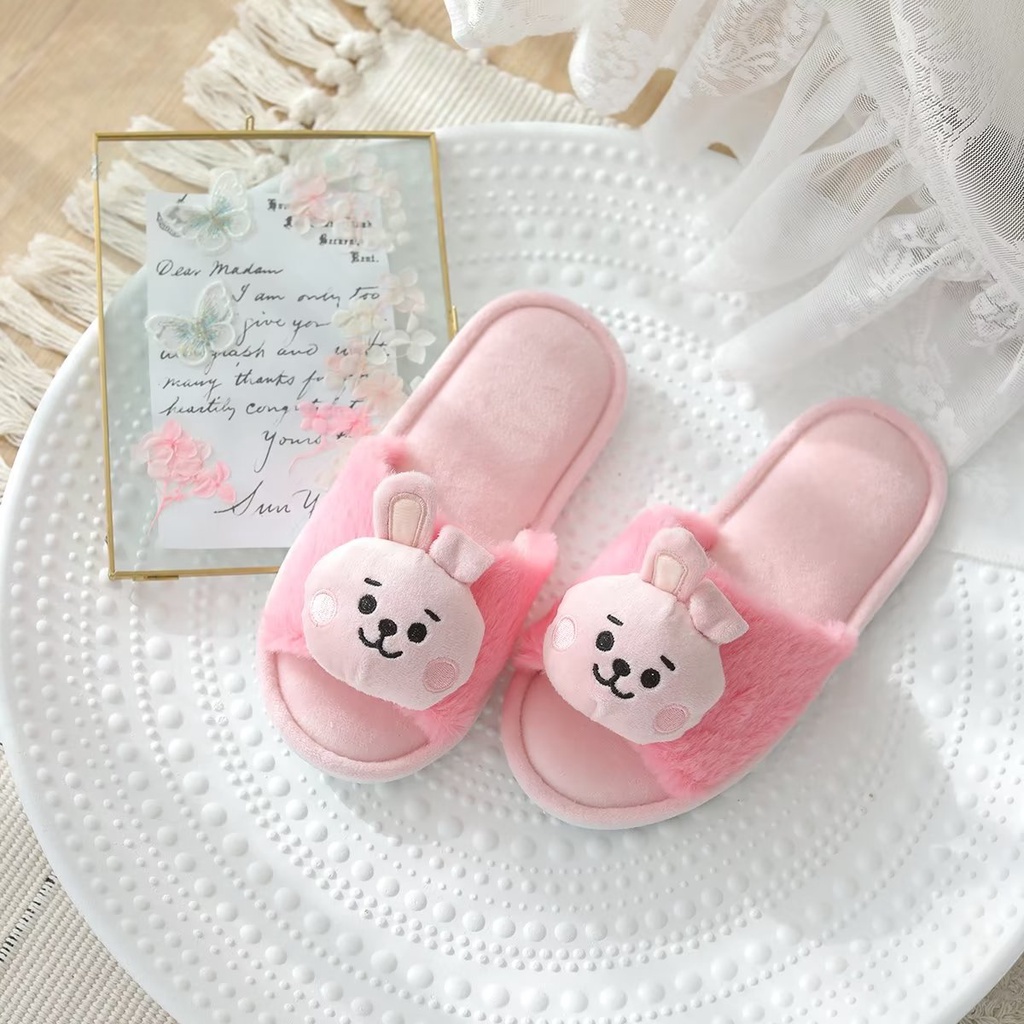SANRIO Dly Dép Bông Đi Trong Nhà Hình bt21 bts bt21 Mềm Mại Ấm Áp