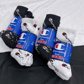 Tất champion cổ cao - vớ thể thao cao cổ nam nữ, pack 3 đôi full tag <êm chân thấm hút mồ hôi>