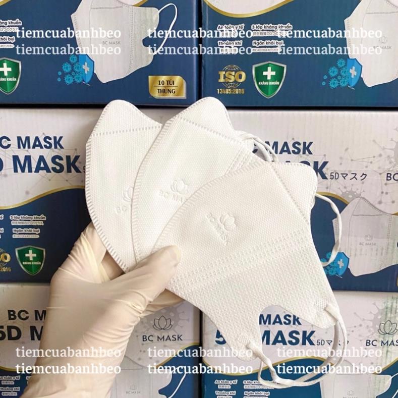 (Tặng khẩu trang y tế) Thùng 100 khẩu trang 5D BC Mask cao cấp ôm mặt 3 lớp kháng khuẩn | Tiệm Của Bánh Bèo