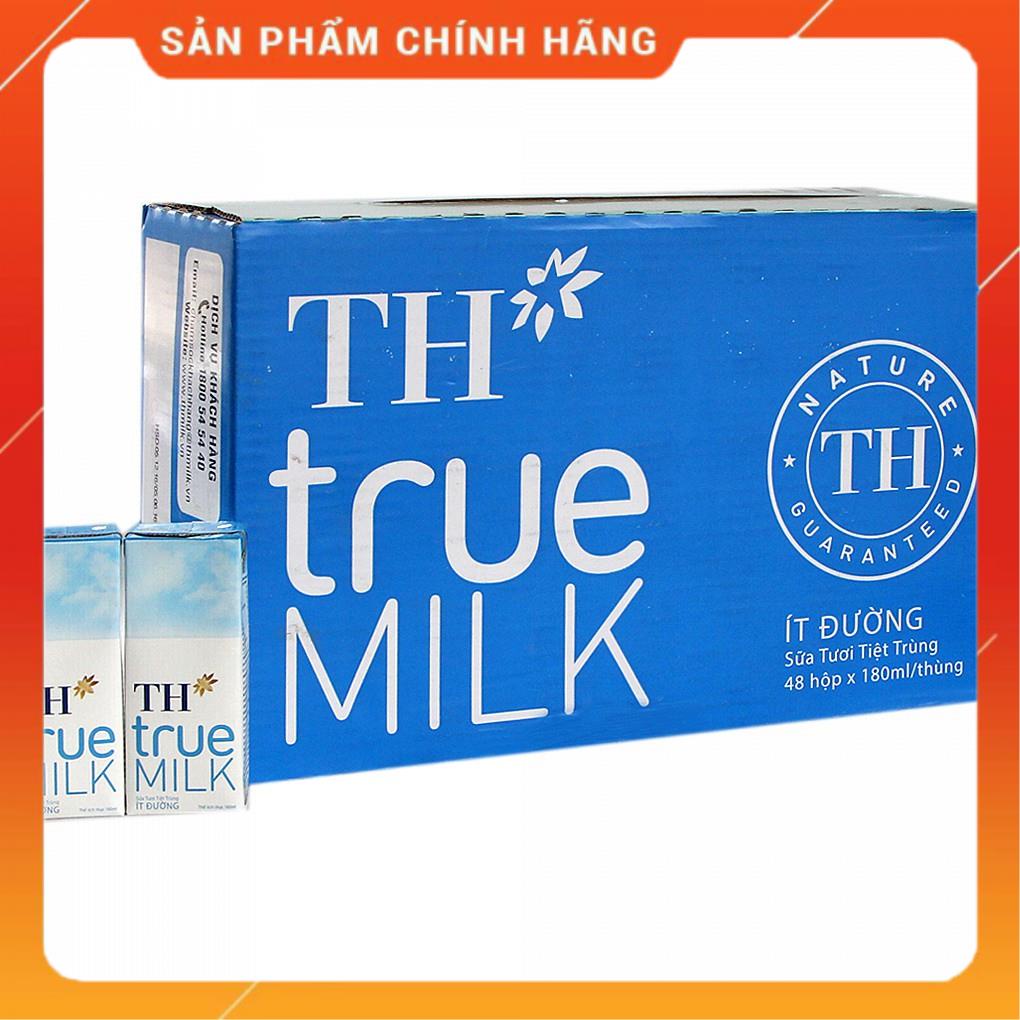 🍓Sữa Tươi Tiệt Trùng 🍓TH True Milk Có Đường,Ít Đường 180ml Nguyên Chất Nhiều Vị