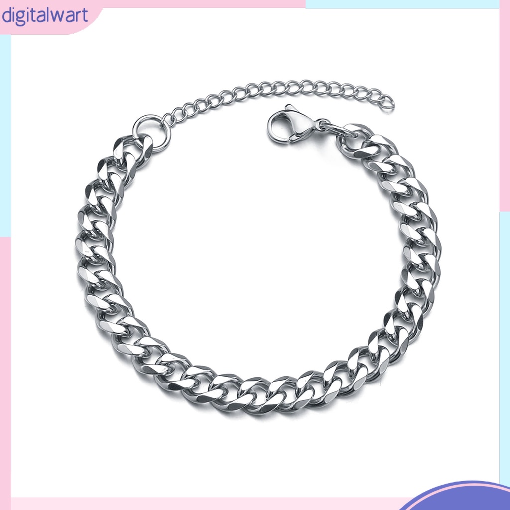 Vòng Tay Mắt Xích Bằng Thép Không Gỉ Mạ Màu Phong Cách Hiphop Thời Trang Cho Nam