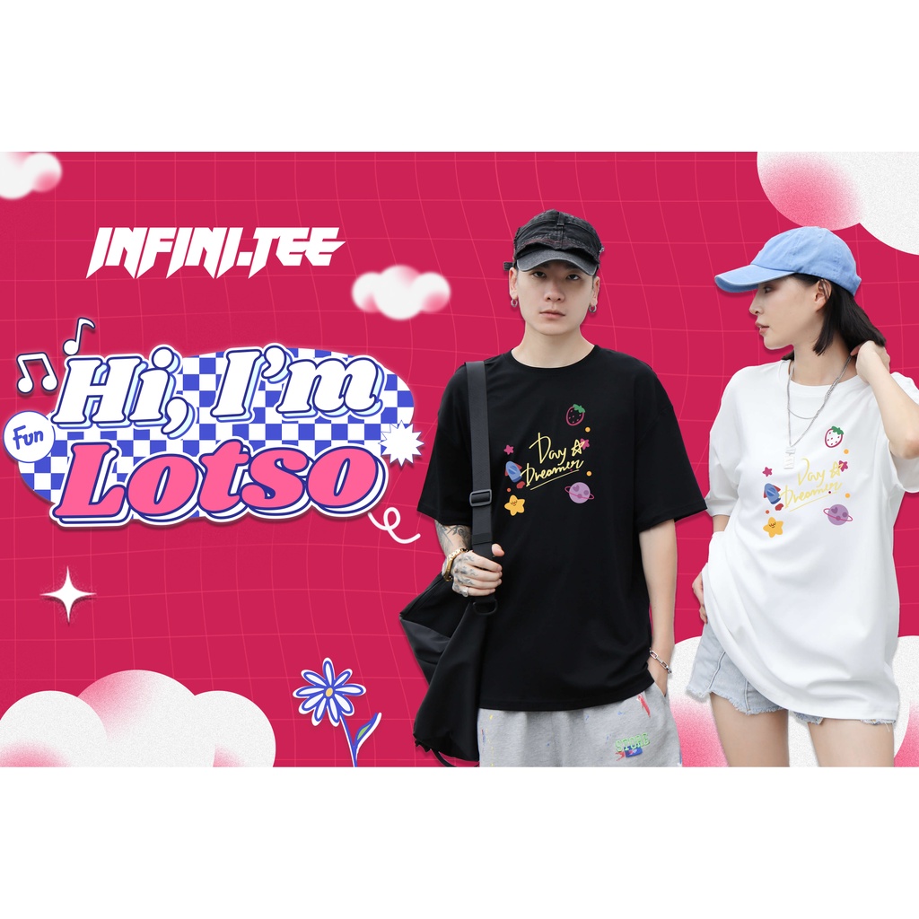 Áo thun INFINITEE Fni018T, Thun 100% Cotton - form rộng Unisex.