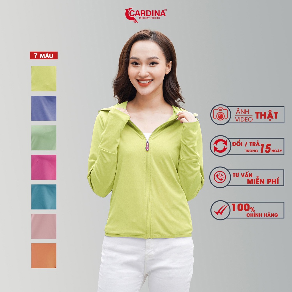 Áo Chống Nắng Nữ 𝐂𝐀𝐑𝐃𝐈𝐍𝐀 2 Lớp Chất Thun Lạnh Nhật Cao Cấp Chống Tia UV 2NF2
