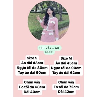🌿 SET DẠ TWEET SANG CHẢNH * ROSE * siêu hot