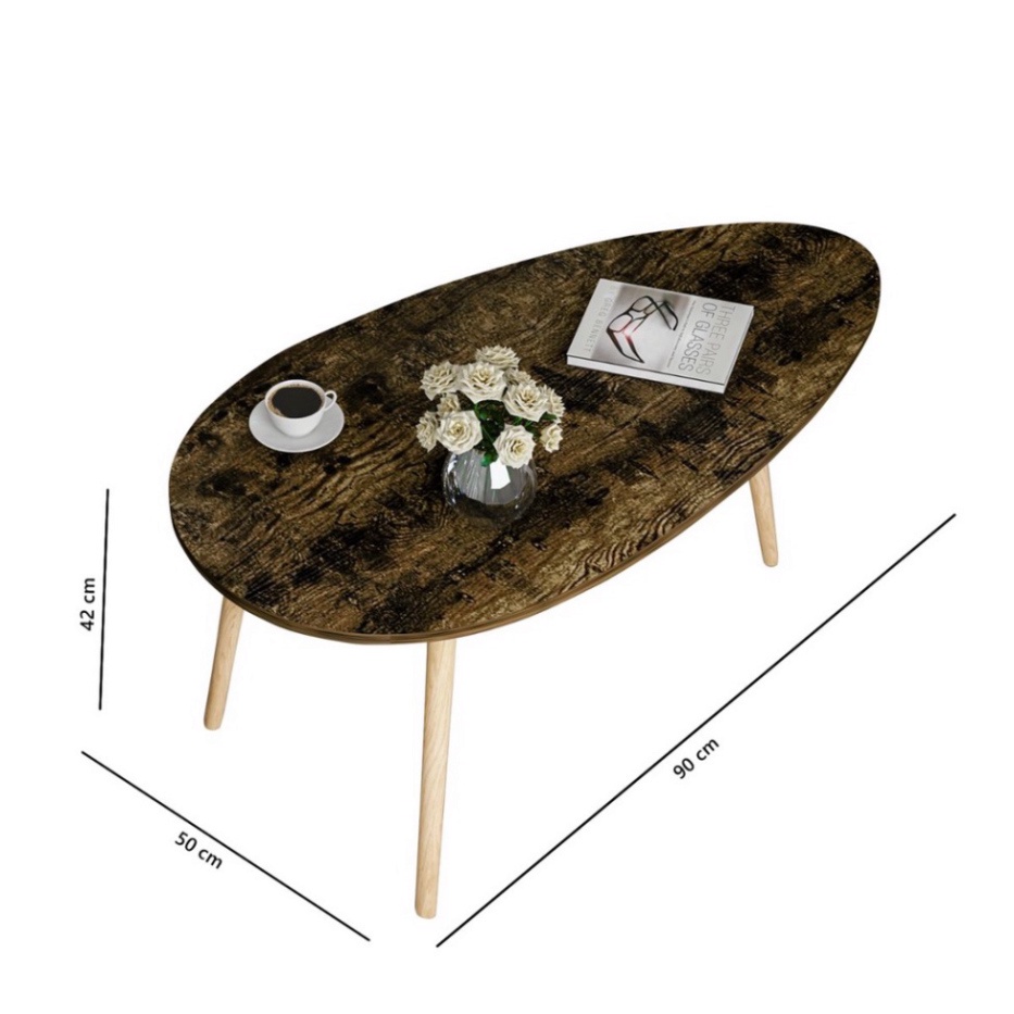 Bàn trà hình trứng ngồi sofa - GP55 / GP56