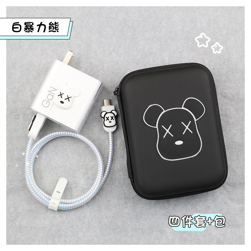 Ốp Điện Thoại Họa Tiết Hoạt Hình Có Dây Quấn Bảo Vệ Cáp Sạc USB Cho Xiaomi 13pro Redmi 12pro