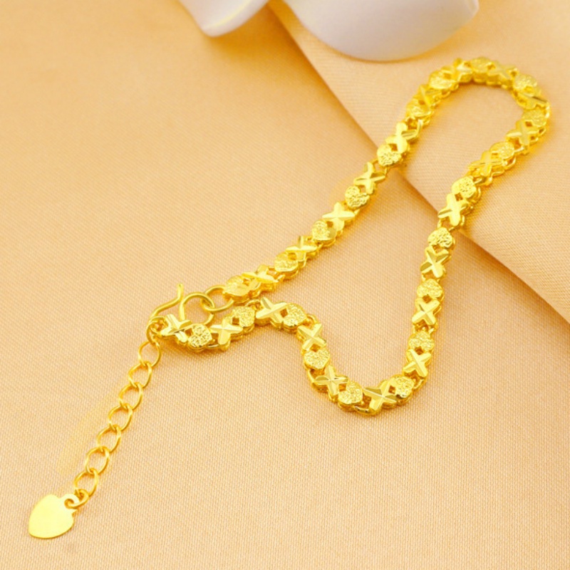 Pmrawc | Vòng Tay Mạ Vàng 24K Mặt Hình Trái Tim FS100