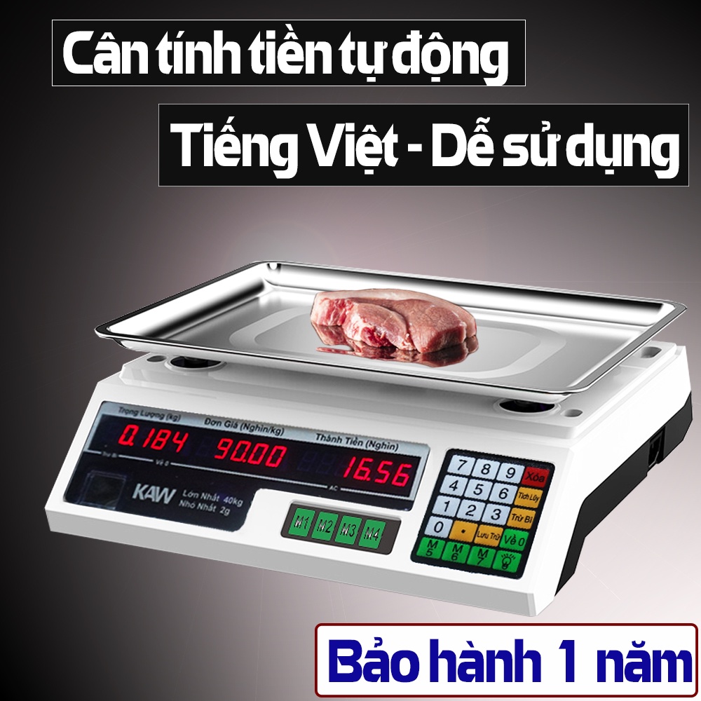 Cân điện tử cao cấp, Cân Điện Tử Tính Tiền KAW K450 40KG Dễ sử dụng, Kết quả số lượng chính xác-BẢO HÀNH CHÍNH HÃNG