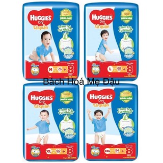 🔥 RẺ VÔ ĐỊCH 🔥TẢ QUẦN HUGGIES DRY M74, L68, XL62, XXL56 MẪU MỚI TRÀM TRÀ TỰ NHIÊN