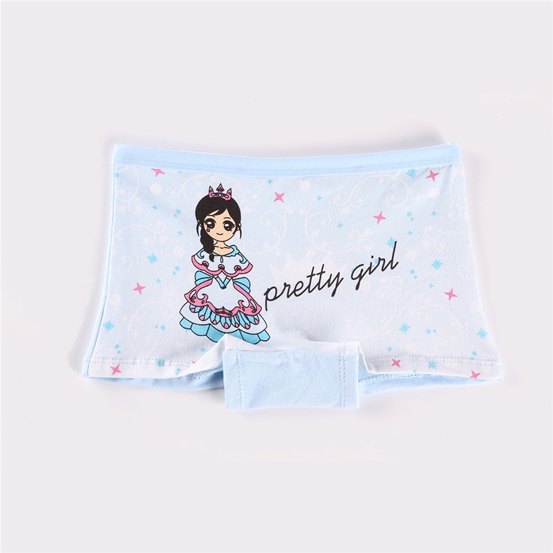 Quần lót boxer SMY cotton thoáng khí in họa tiết hoạt hình đáng yêu dành cho bé gái 2-3 tuổi