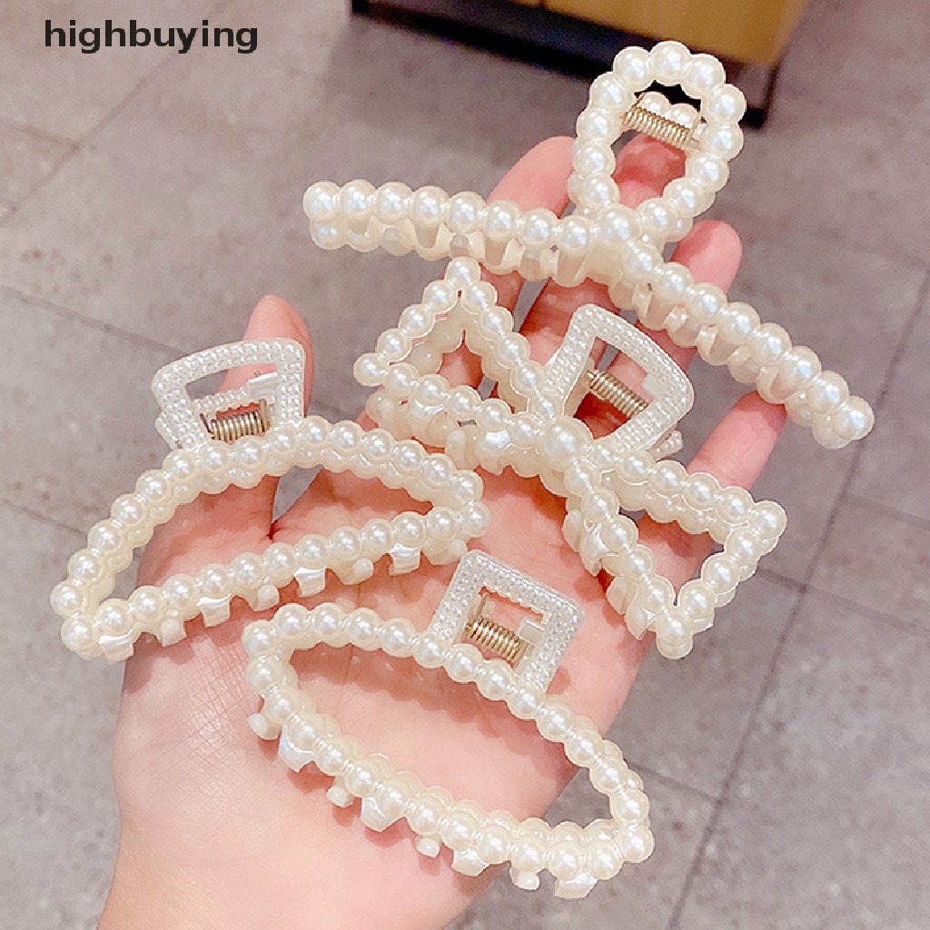 Kẹp Tóc Càng Cua Đính Ngọc Trai Nhân Tạo Thời Trang