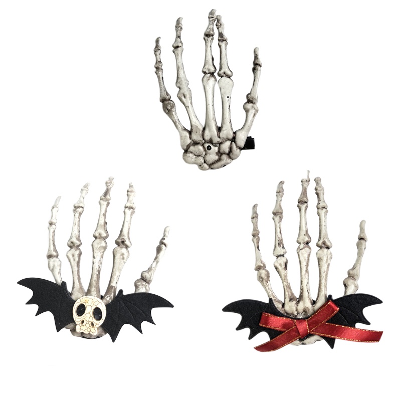 Kẹp Tóc Hình Đầu Lâu Phong Cách Vintage Cho Nữ