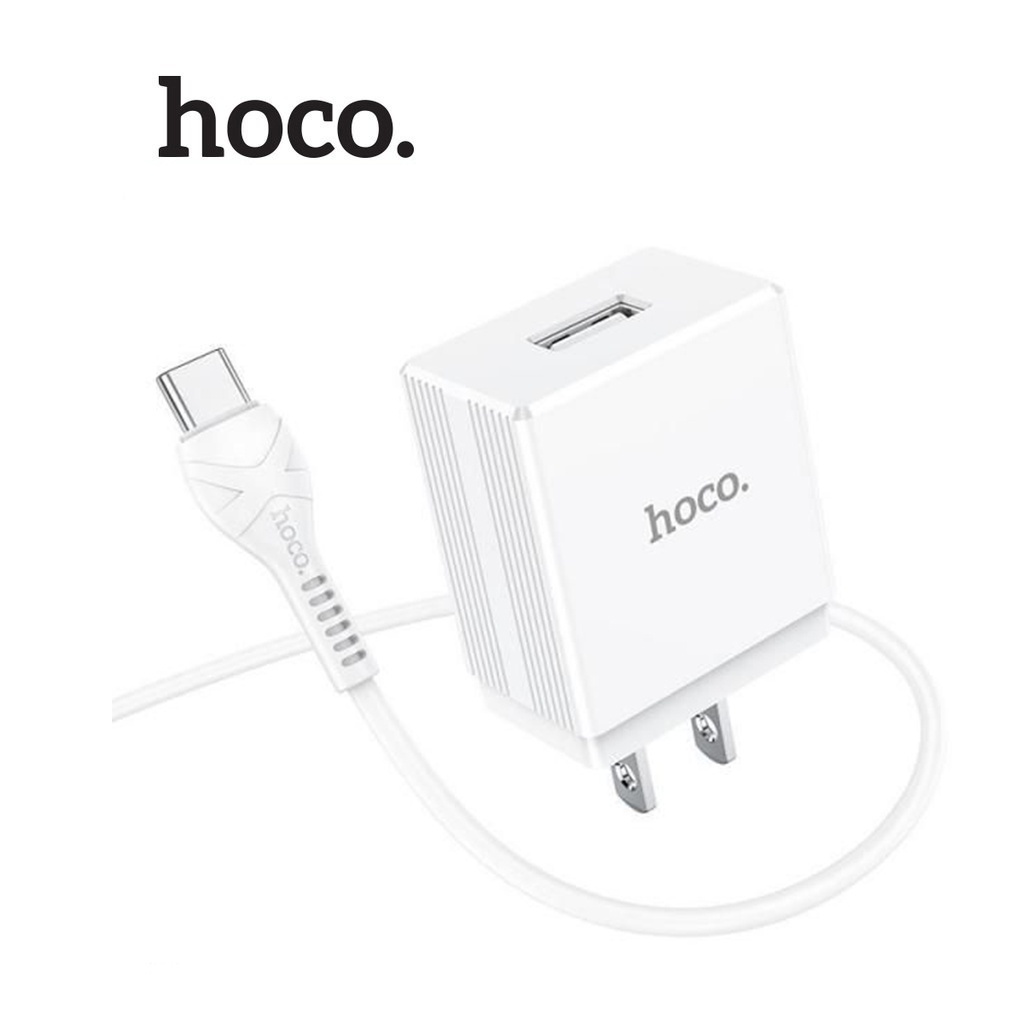 [Mã ELBAU5 giảm 5% đơn 300K] Bộ sạc 2.4A Hoco DC01 Plus chân dẹt có 1 cổng USB kèm dây sạc dài 1M cho Smartphone