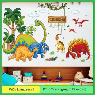 Decal Khủng long trang trí phòng bé trai trang trí lớp học