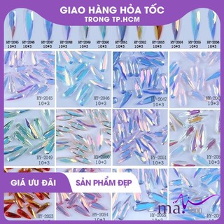 Hạt Đá Đính Nail Giọt Nước Dài Set 20 Cái