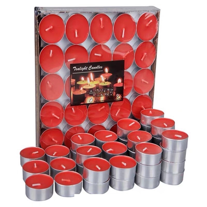 Nến tealight, nến thắp đèn xông tinh dầu, nên sinh nhật (hộp 50 viên)