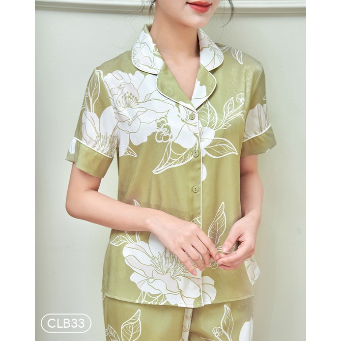 Bộ ngủ satin ZAM Luxury - CLB33 - Áo ngắn tay quần dài