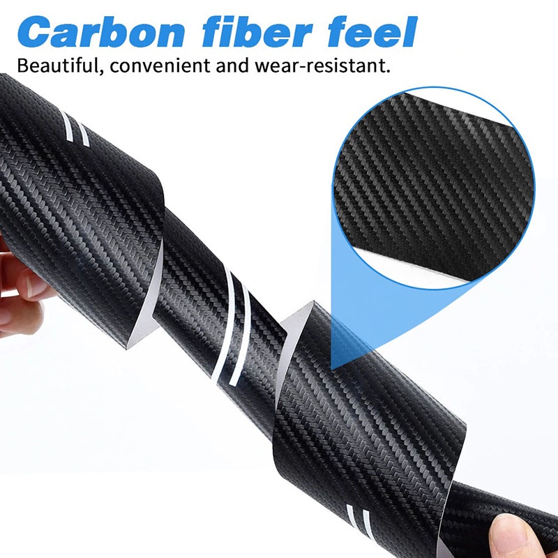 Miếng Dán Cửa Xe Hơi Bằng Da Sợi Carbon Chống Trầy Cho Honda City Civci Fit Jazz HRV BRV CRV Brio Accord Lead Moobilio Mugen Type R Accessori