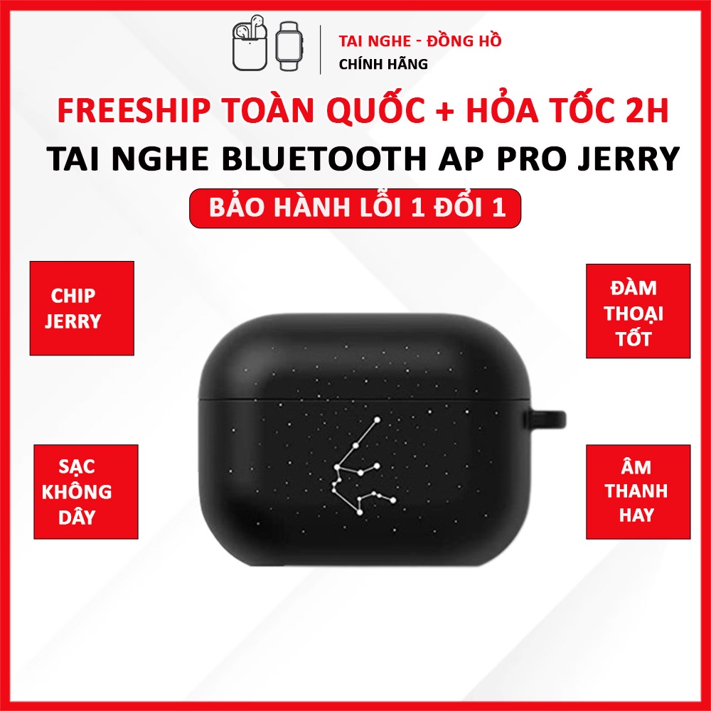 Tai nghe Bluetooth Pro Jerry cao cấp | Đổi tên định vị | Đàm thoại tốt | Sạc không dây