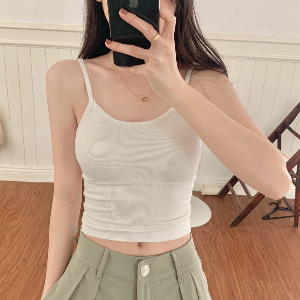 Áo thể thao hai dây SUXI có mút đệm ngực thiết kế hở lưng quyến rũ thời trang cho nữ