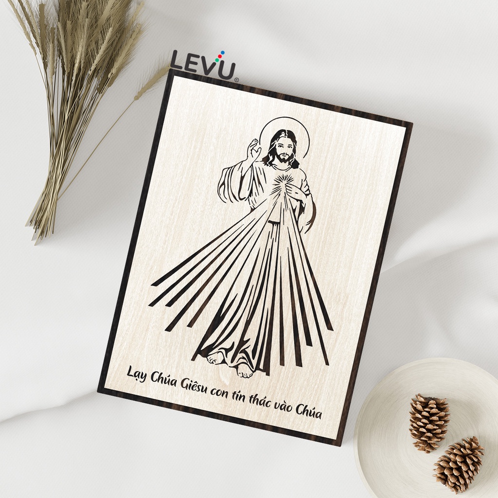 Tranh Công Giáo LEVU CG13 "Lạy Chúa Giêsu con tín thác vào Chúa"