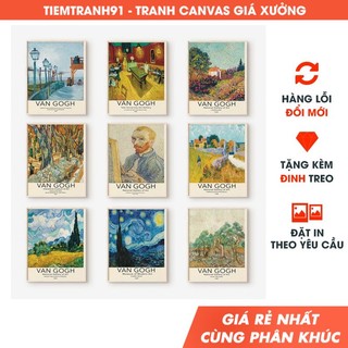 Tranh Van Gogh treo tường, tranh canvas cao cấp, tặng kèm đinh treo - TIỆM TRANH 91