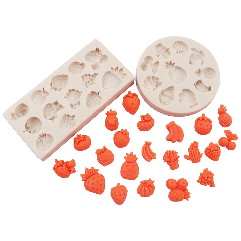 Khuôn Làm Bánh Chất Liệu Silicone Hình Trái Táo / Chuối / Cà Rố