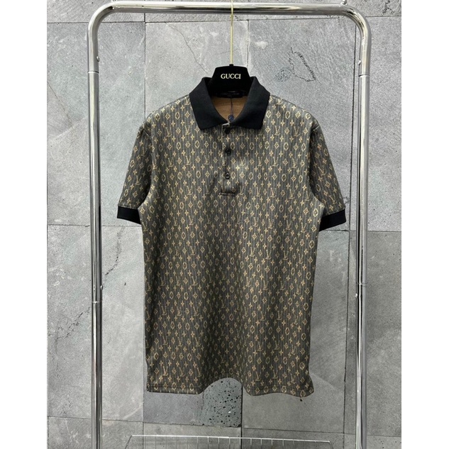 Polo LV đen hoạ tiết monograms loại 1 Hàng QC cao cấp ( Ảnh thật tại shop)
