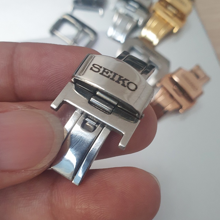 Nhiều kiểu khoá cho dây da đồng hồ Seiko, tuỳ chỉnh logo khác vui lòng liên hệ shop - K2301
