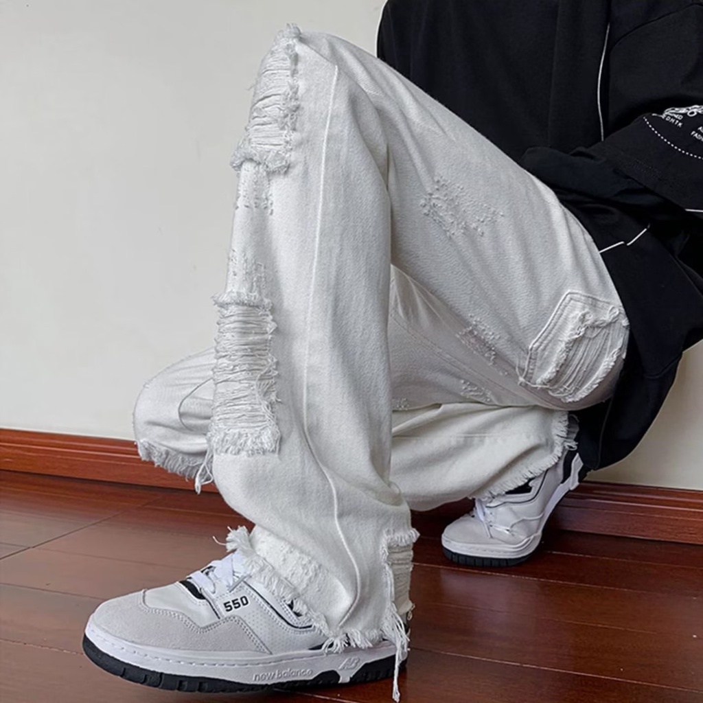 Quần jean ống suông Thiết Kế Trẻ Trung Giản Dị Thời Trang Dành Cho Nam