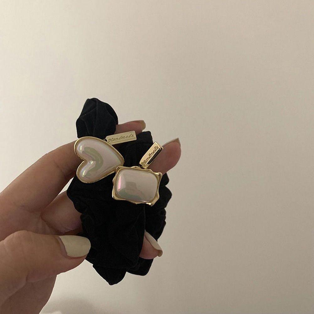 Dây Cột Tóc Đuôi Ngựa Bằng Vải Hình Vuông / Trái Tim Thời Trang Ngọt Ngào WMES15H