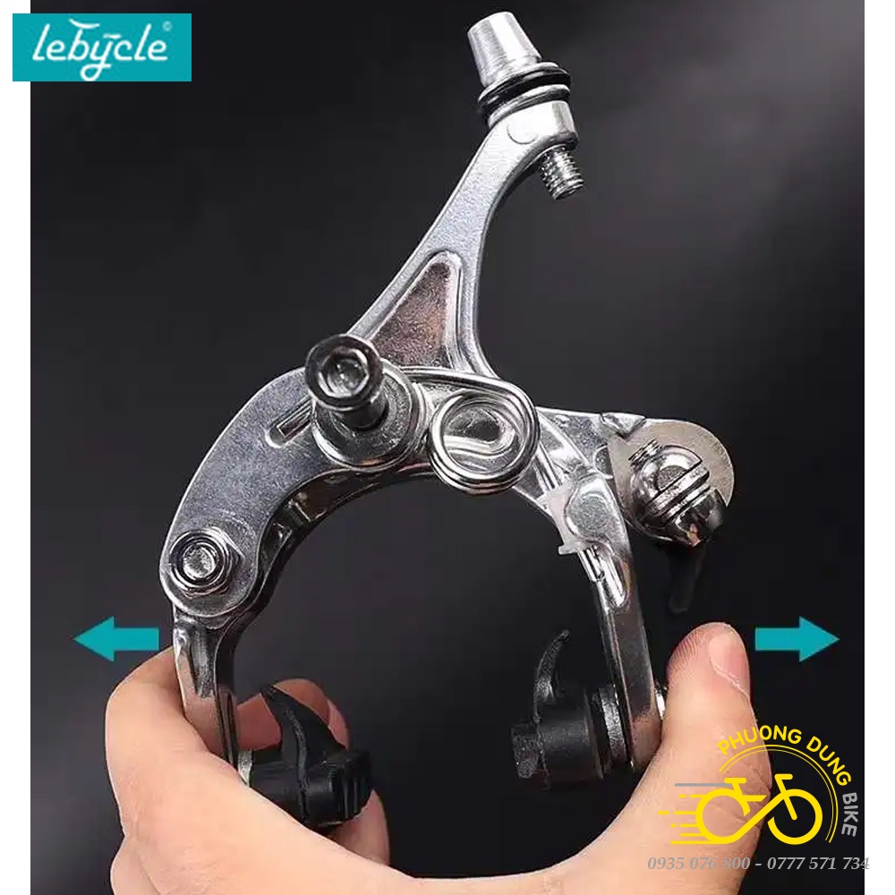 Bộ ngàm phanh thắng nhôm 3 lá xe đạp road LEBYCLE