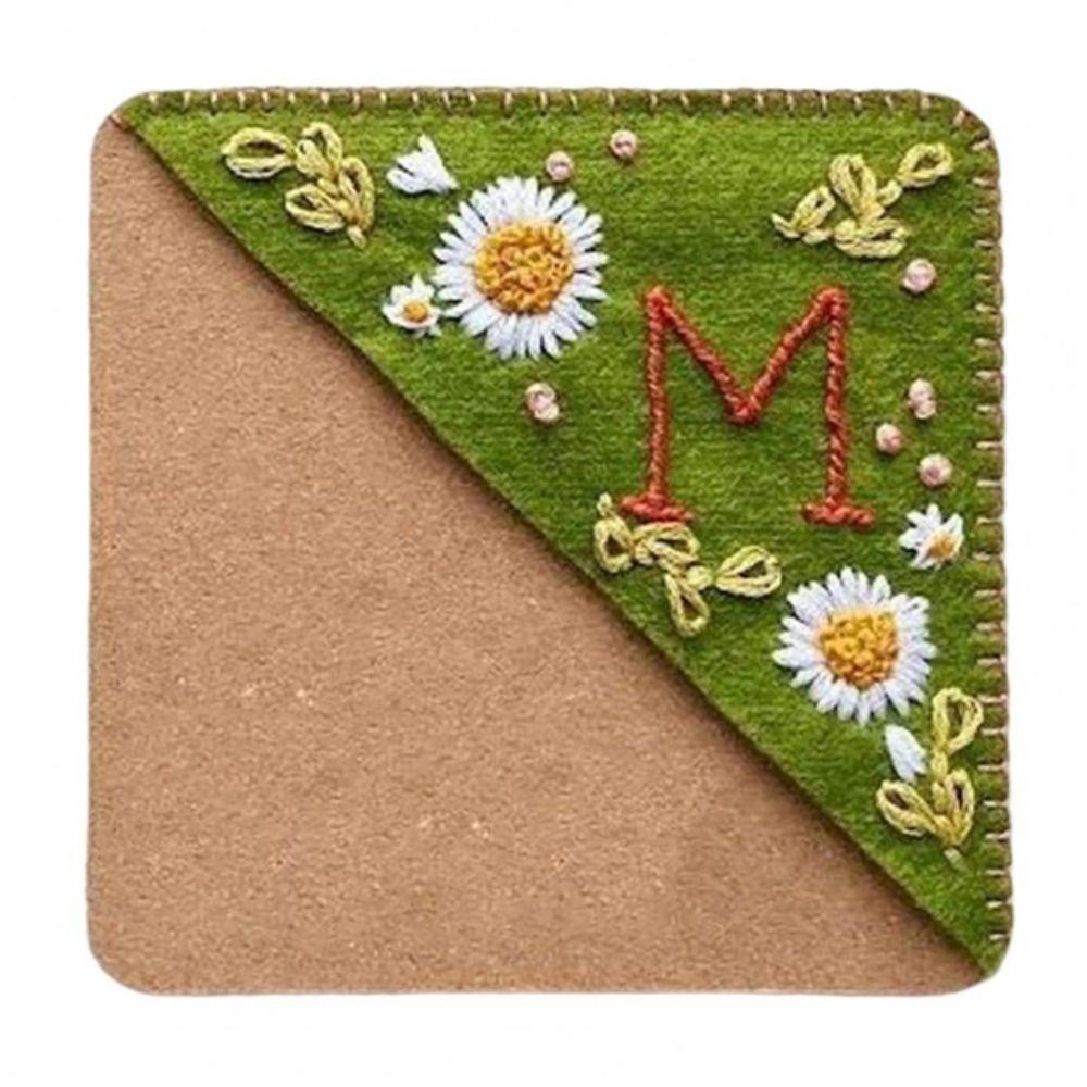 Thẻ Đánh Dấu Sách Hình Tam Giác Thêu Tay AUGUSTINA Thanh Lịch