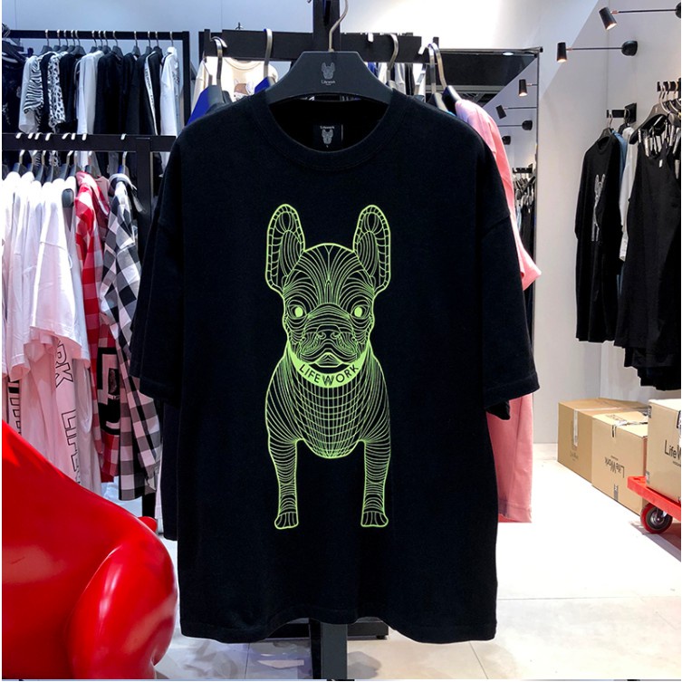 Áo Phông Cổ Tròn Nam Nữ In 3D Hình Chó 2 Mặt ,Cotton 100% Kiểu Dáng Trẻ Trung Năng Động