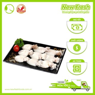 Mực Nang Nút Làm Sạch thịt dày, trắng ngần, vị giòn, ngọt, thơm - Túi 1Kg