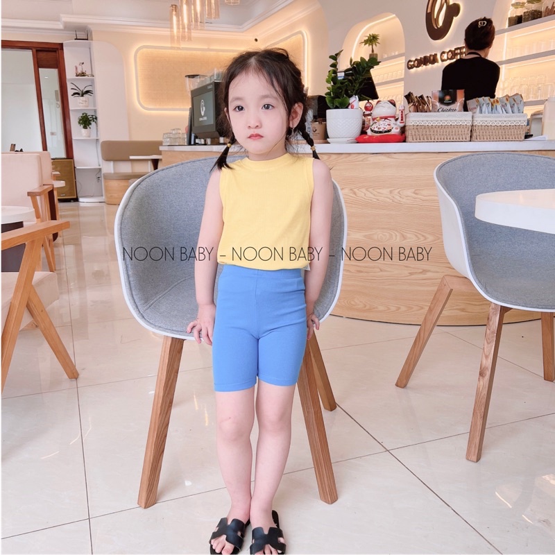 Quần leggings Đùi cho bé gái chất bozip Cotton co dãn 4 chiều