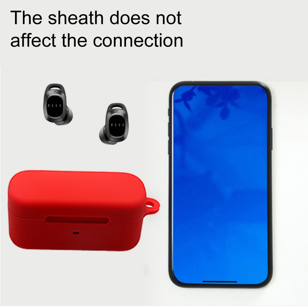 Vỏ bọc bảo vệ hộp sạc tai nghe không dây bluetooth LENOVO silicone dẻo chống bám mồ hôi thích hợp cho FIIL T1 Pro