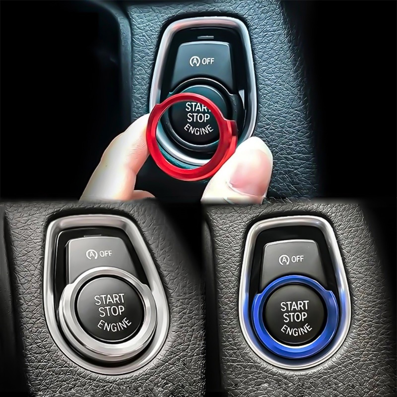 Miếng Dán Trang Trí Nút Khởi Động Xe Hơi BMW 1 / 2 / 3 / 4 series