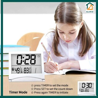 【0227】 Digital Alarm Clock Foldable LCD Clock With Calendar Temperature Desk Clock