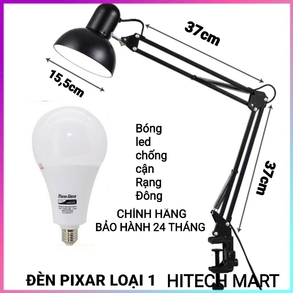 Đèn Học Kẹp Bàn PIXAR Đa Năng Thông Minh Bóng LED Chống Cận - Hitech mart