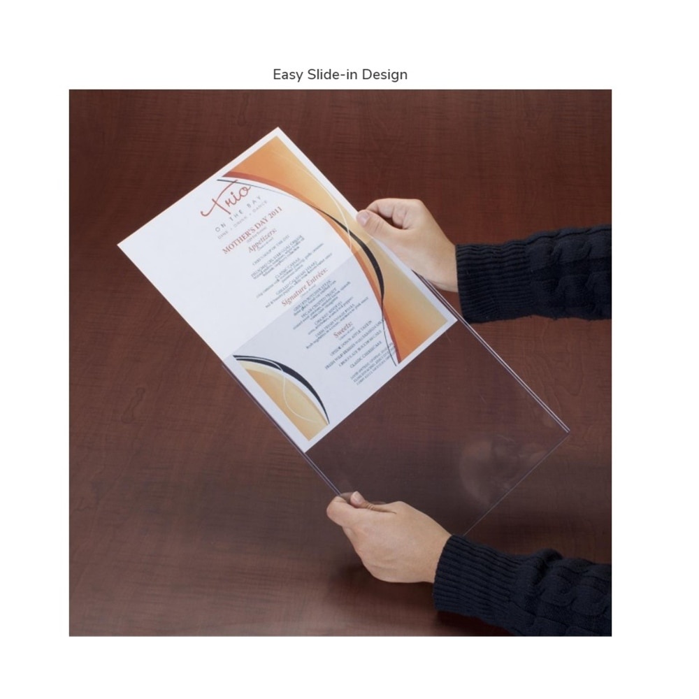 Menu giá đỡ Dấu hiệu A6 10x15cm đứng với giá vẽ cho máy tính bảng Clear nhựa tay áo