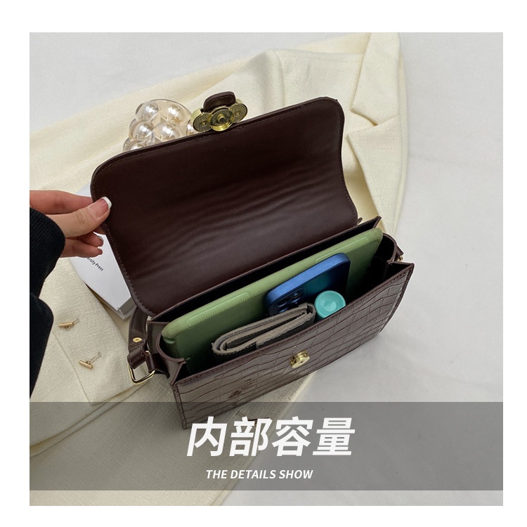 Túi Đeo JASMIN NOIR Chéo Vai Họa Tiết Da Cá Sấu Thời Trang Sành Điệu Cho Nữ