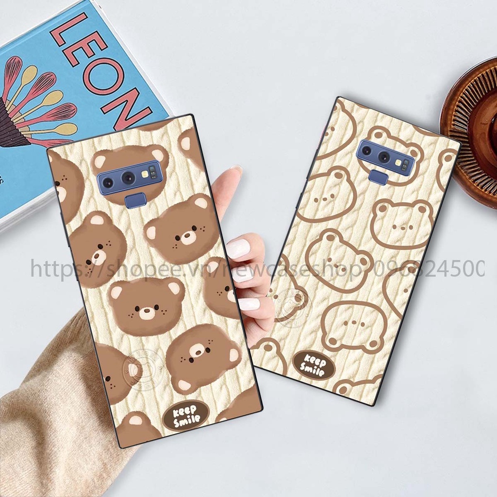 Ốp lưng Samsung Note 8 / 8 Plus / Note 9 in hình họa tiết len Bear Cute