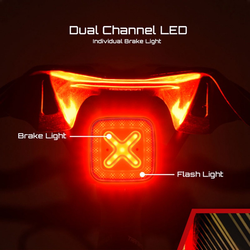 Đèn Led Cảnh Báo Thông Minh Siêu Sáng Gắn Đuôi Xe Đạp Enfitnix Cubeliteii