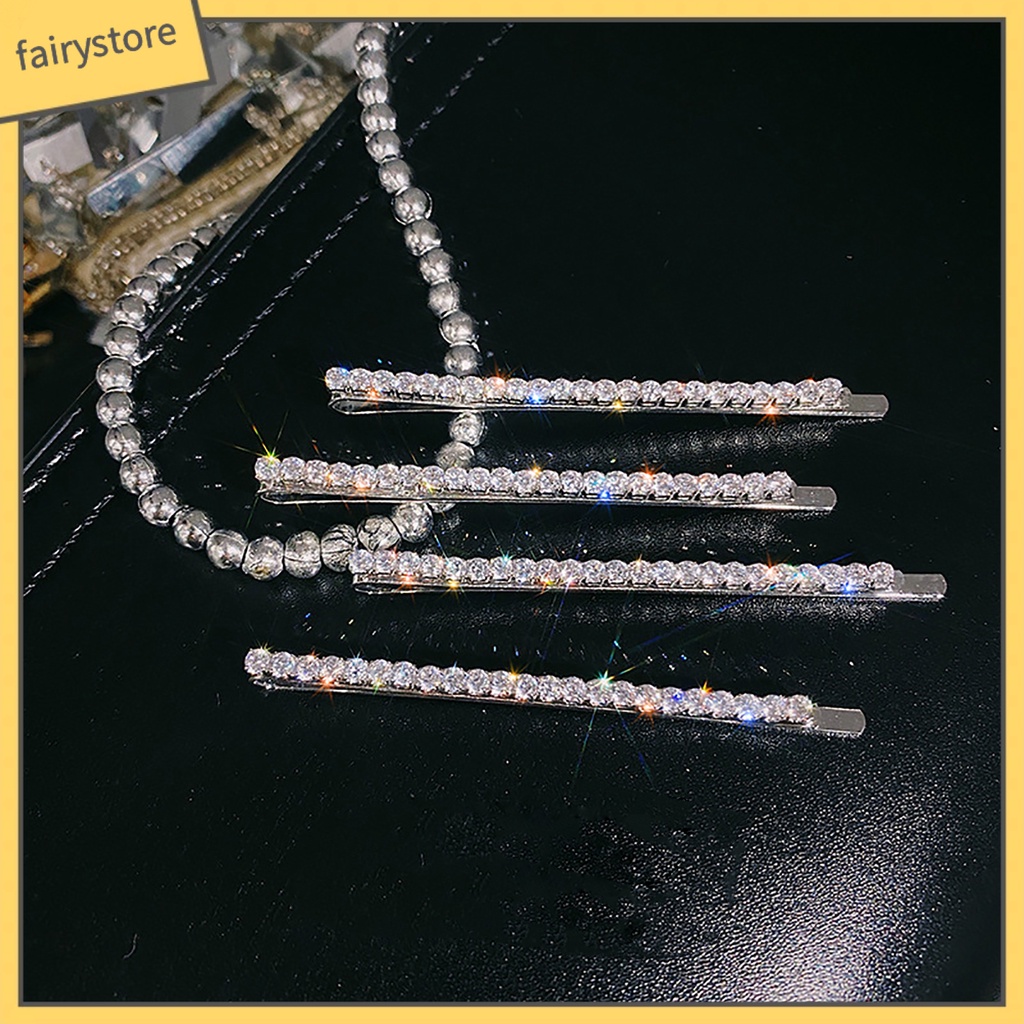 Set 2 / 4 Kẹp Tóc Đính Đá Lấp Lánh Trang Trí Tóc Thanh Lịch Dành Cho Nữ [Fairy1]