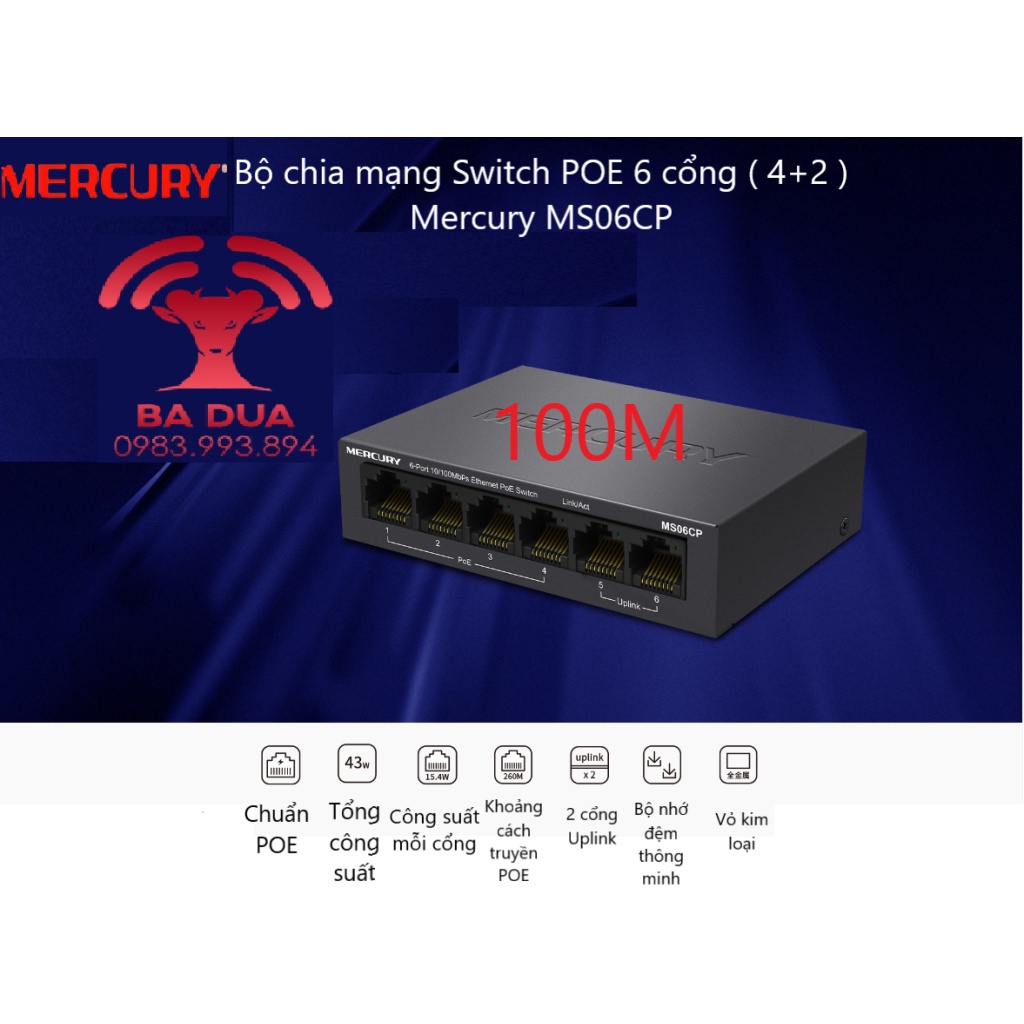 Bộ Chia Mạng Switch Poe Gigabit Mercury 4 , 5 , 6 , 7 , 8 10 cổng port MSG05CP MSG08CP SG105PL MS06CP MSG10CP SG110PL